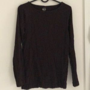 Small J. Crew brown long sleeve painter tee